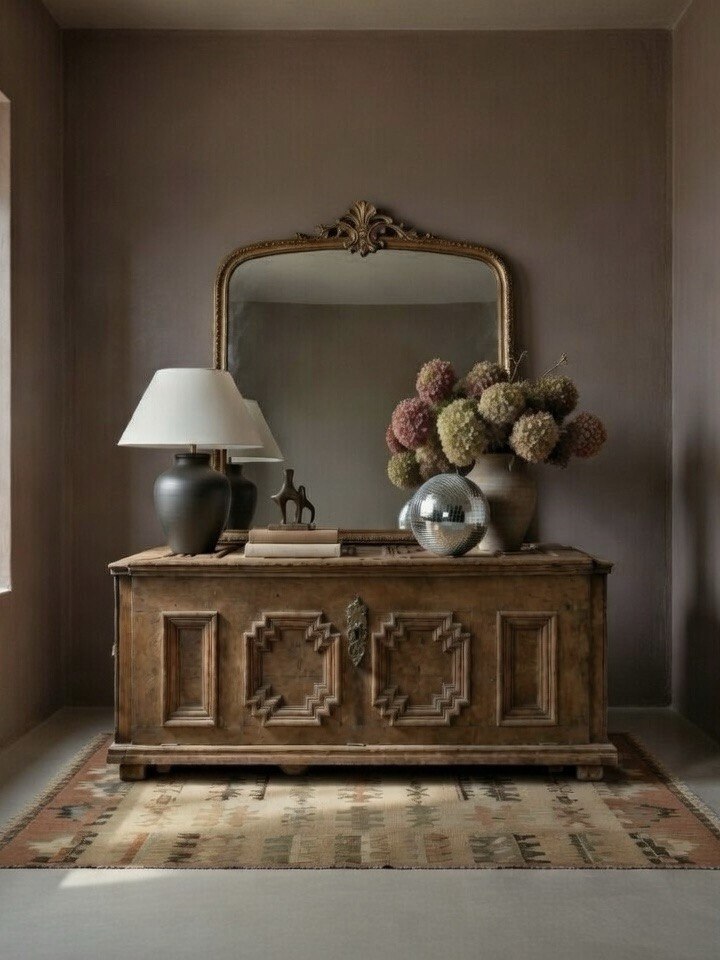 Styled antique interior